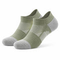 Calze alla caviglia 35-38 in maglia verde salvia e grigio chiaro - traspiranti elastiche