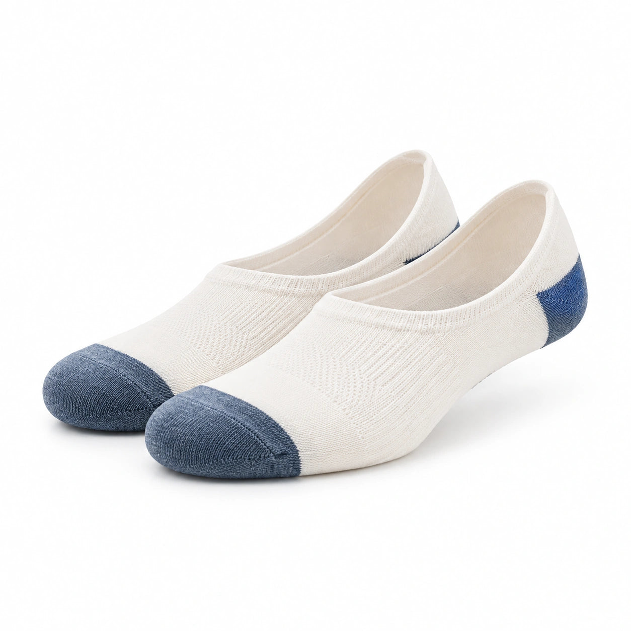 Calzini invisibili 43-46 in maglia bianco/blu per uso quotidiano - stile essenziale