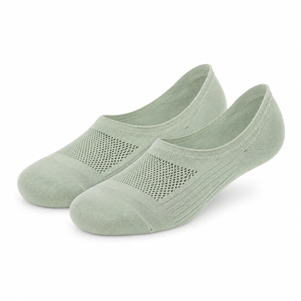 Calzini ballerina 35-38 in maglia elasticizzata verde salvia traspiranti