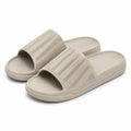 Ciabatte 38/39 in materiale sintetico beige - Fascia traforata per uso quotidiano