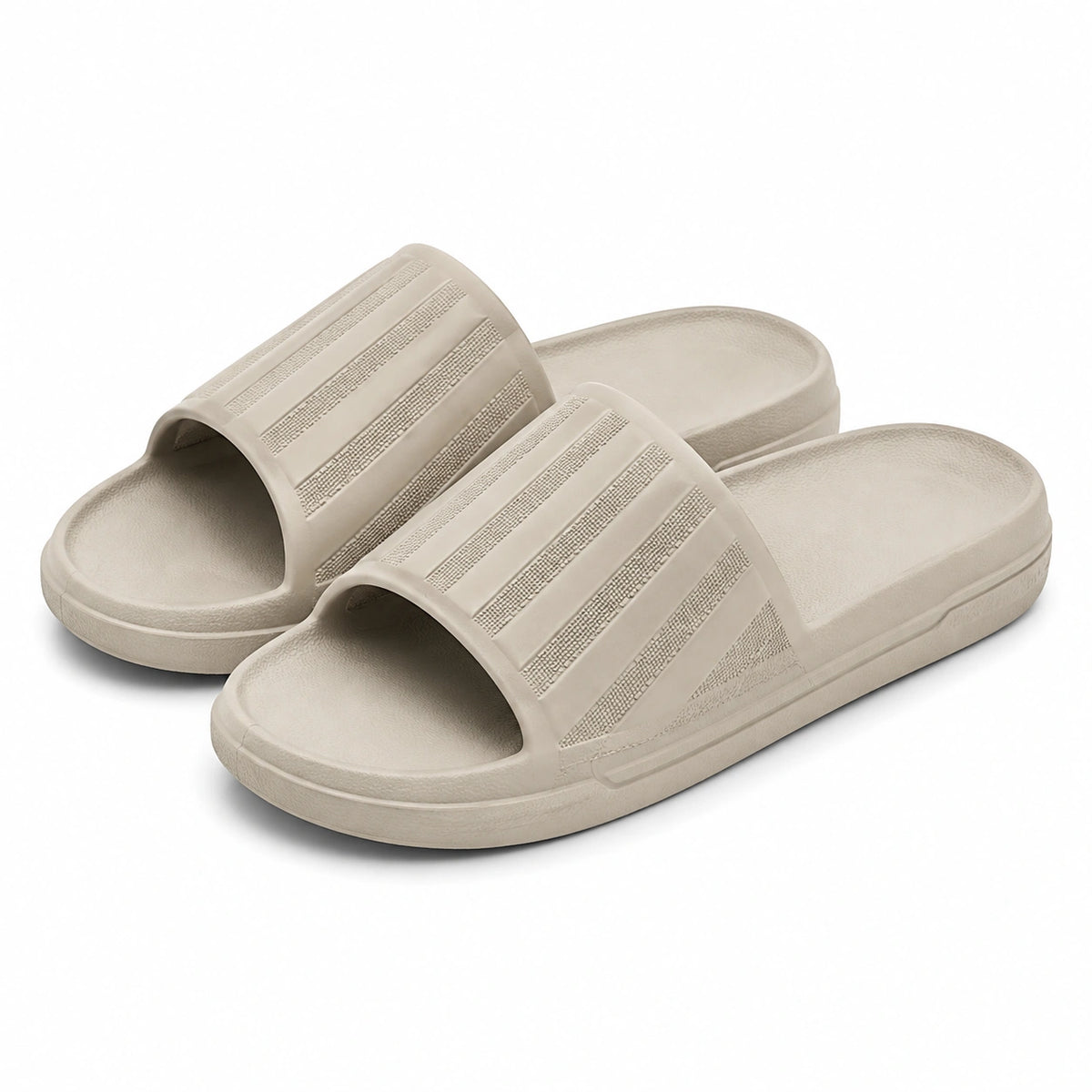 Ciabatte 38/39 in materiale sintetico beige - Fascia traforata per uso quotidiano