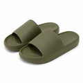 Ciabatte 42/43 in materiale sintetico verde oliva - aperte e stampate