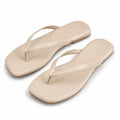 Infradito donna 42/43 in materiale sintetico beige - suola piatta stile minimalista