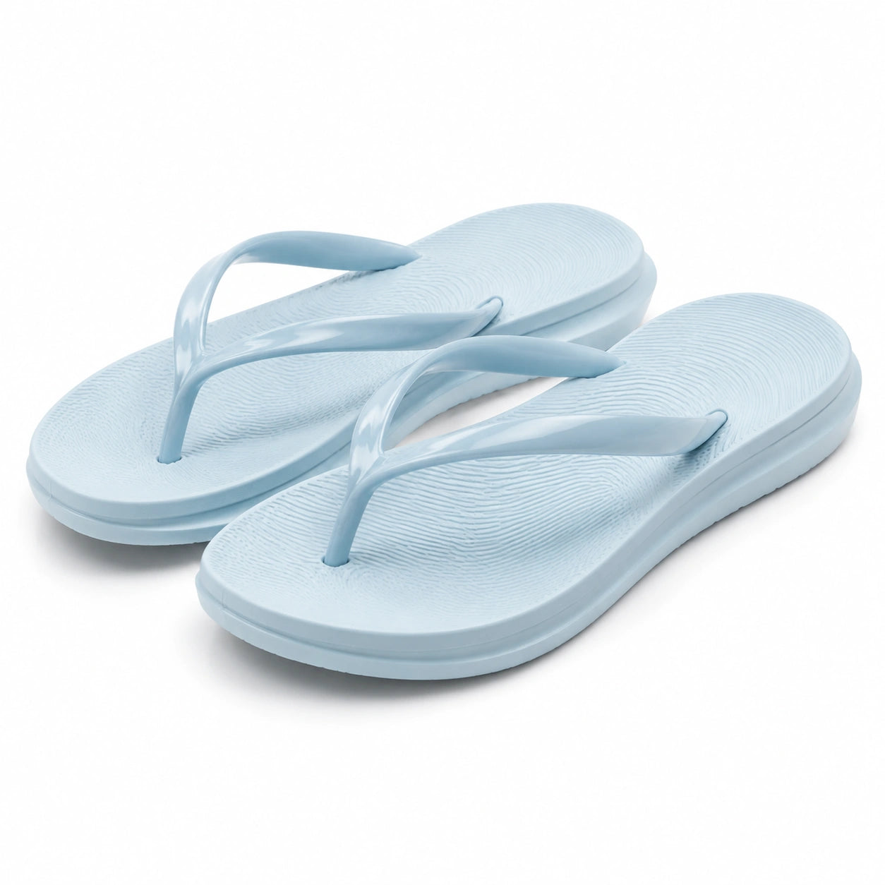 Infradito 42/43 in materiale sintetico azzurro chiaro - suola testurizzata per uso estivo