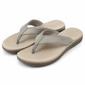 Infradito 38/39 beige e grigio in materiale sintetico - suola sagomata per uso estivo