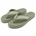 Infradito donna 38/39 in materiale sintetico verde salvia con fascia decorativa - suola antiscivolo